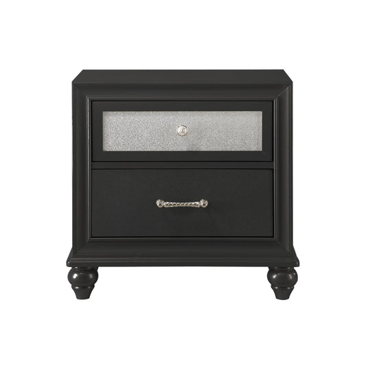 Crown Mark Lila B4398-2 Nightstand - Black IMAGE 1