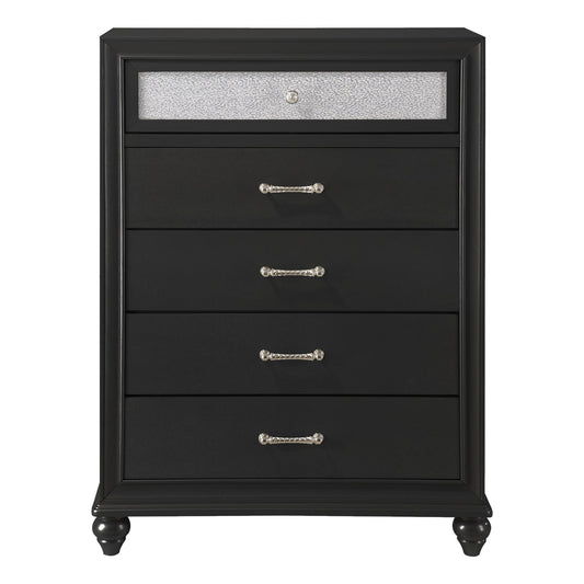 Crown Mark Lila B4398-4 Chest - Black IMAGE 1