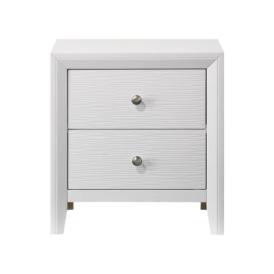 Crown Mark Evan B4710-2 Nightstand - White IMAGE 1