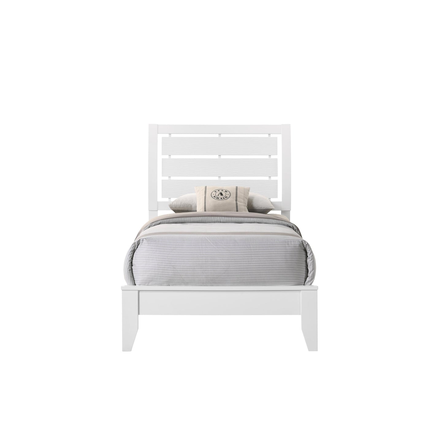 Crown Mark Evan B4710-T Twin Bed - White IMAGE 3