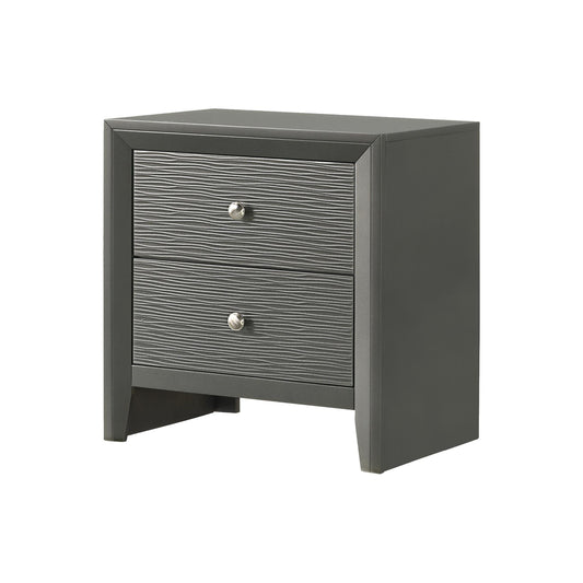 Crown Mark Denker B4715-2 Nightstand - Gunmetal IMAGE 1
