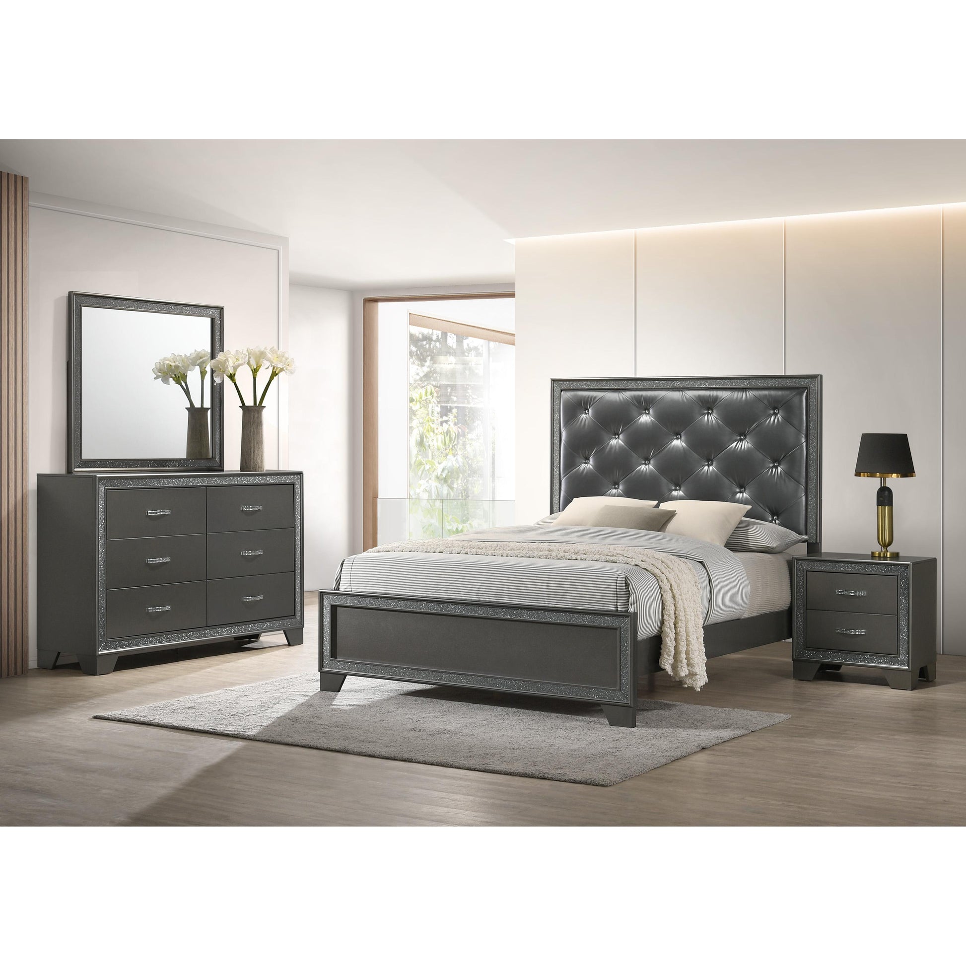Crown Mark Kaia B4750-K King Bed - Dark Brown IMAGE 3