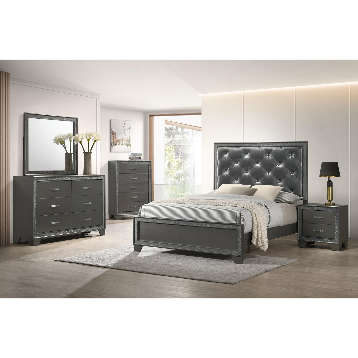 Crown Mark Kaia B4750-Q Queen Bed - Dark Brown IMAGE 2
