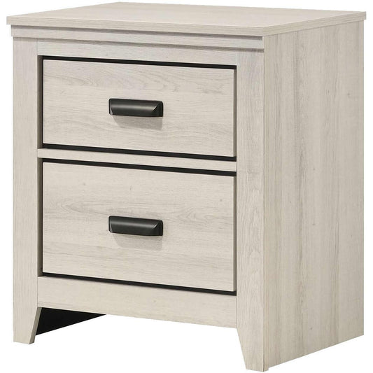 Crown Mark Carter B6810-2 Nightstand - White IMAGE 1