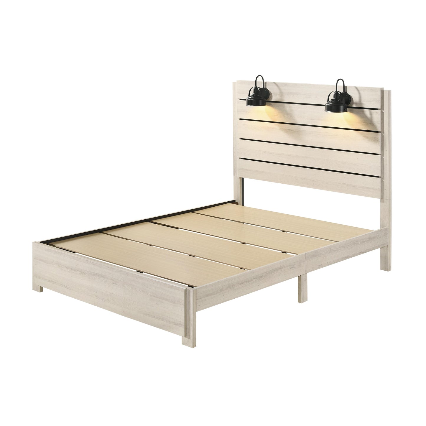 Crown Mark Carter B6810 Queen Platform Bed - White IMAGE 2