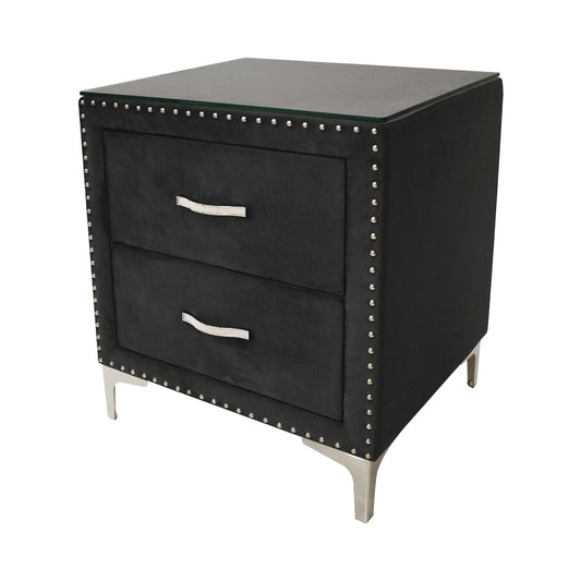Crown Mark Lucinda B9265-2N Nightstand - Black IMAGE 1