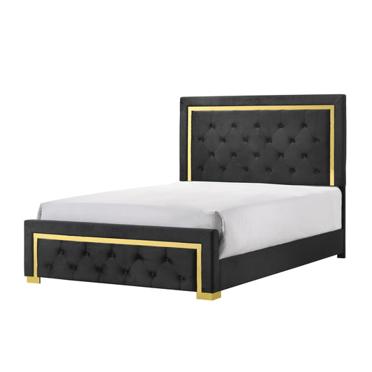 Crown Mark Pepe B9290-Q Queen Bed - Black IMAGE 1
