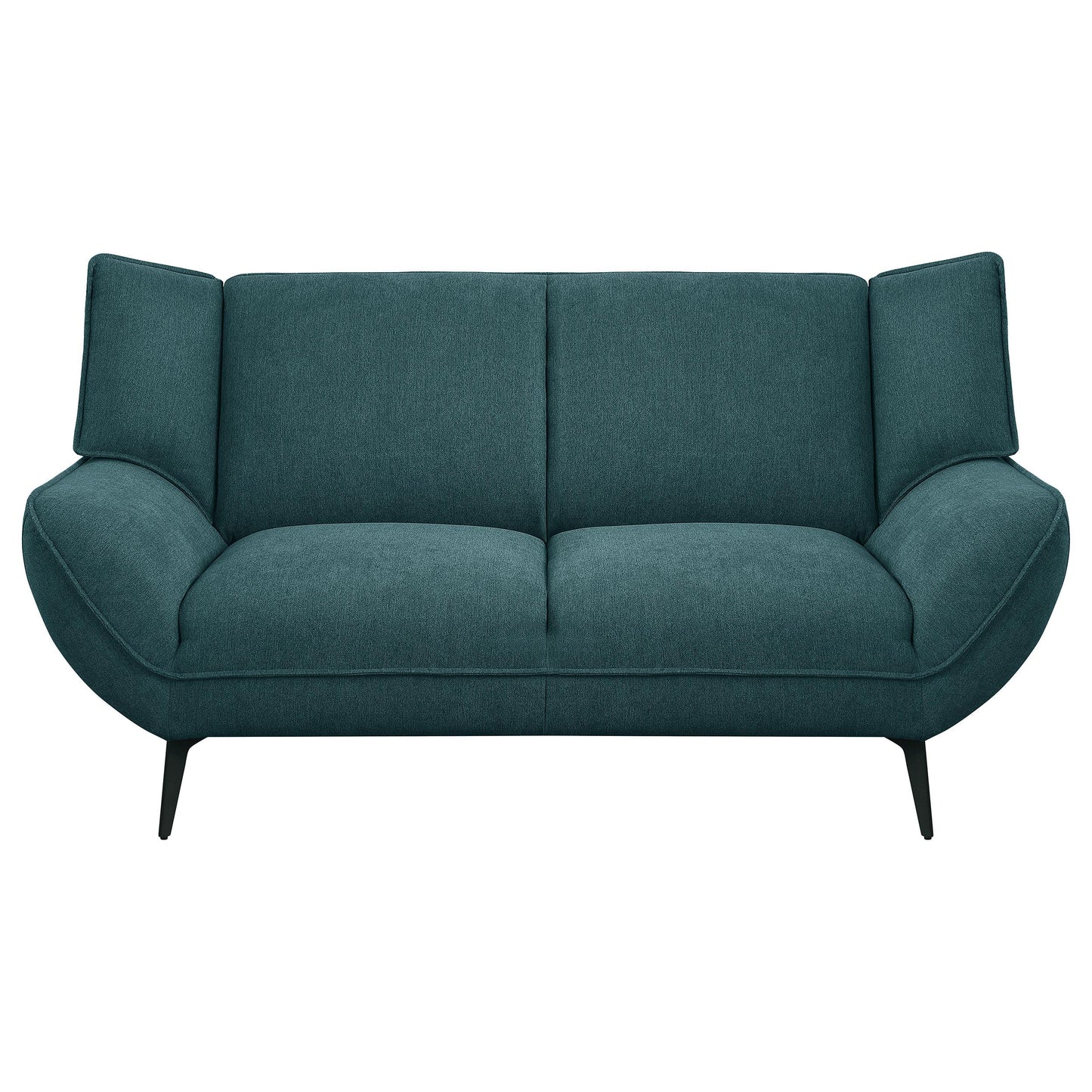 Coaster Furniture Acton 511162 Upholstered Flared Arm Loveseat - Teal Blue IMAGE 3