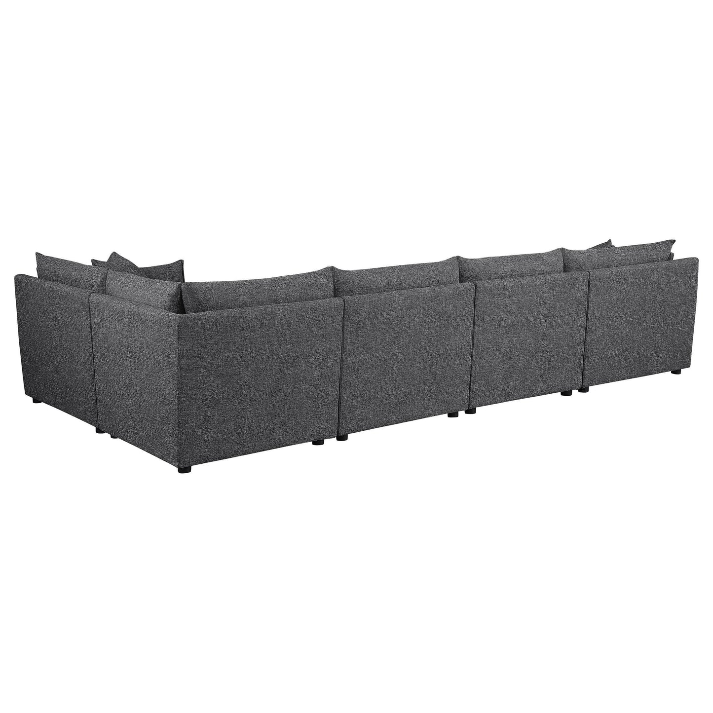 Coaster Furniture Sasha 551681-SETA 5 pc Upholstered Modular Sectional Sofa - Barely Black IMAGE 9