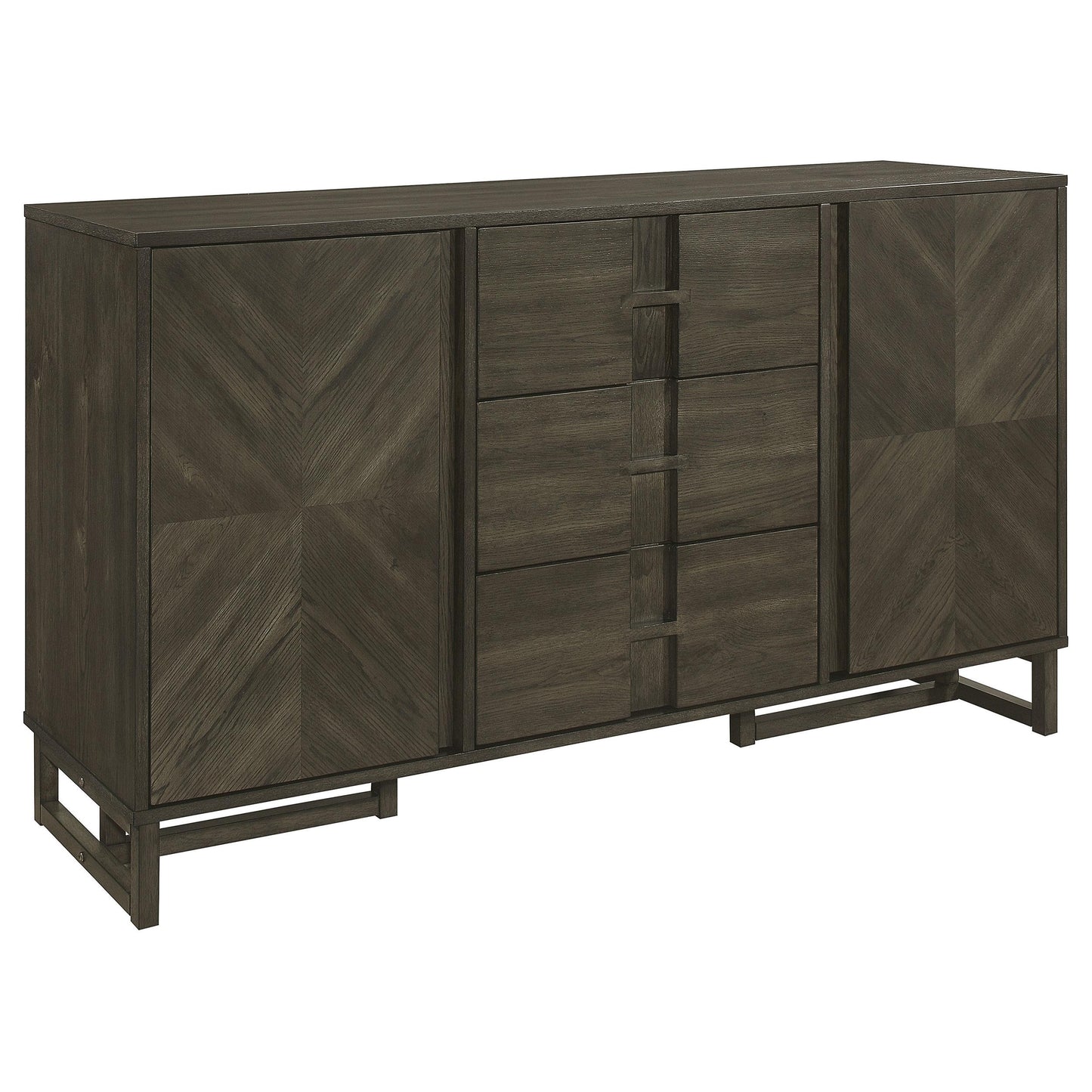 Coaster Furniture Kelly 107965 3-Drawer Storage Dining Sideboard Buffet - Dark Grey IMAGE 1