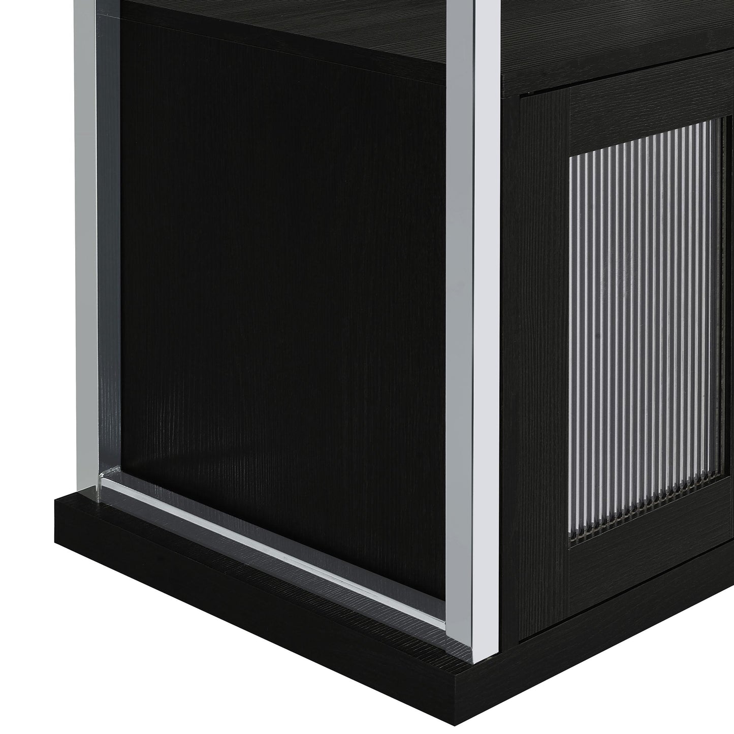Coaster Furniture Risley 182799 2-door Circular LED Home Bar Cabinet - Dark Charcoal IMAGE 19