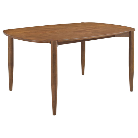 Coaster Furniture Dortch 108461 Oval 63-inch Solid Wood Dining Table - Walnut IMAGE 1