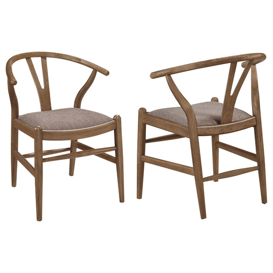 Coaster Furniture Dinah 108472 Wood Wishbone Dining Side Chair - Walnut IMAGE 1