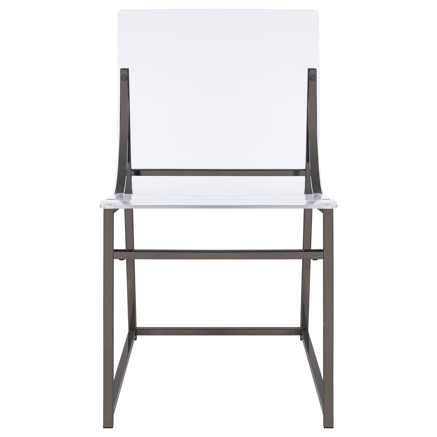 Coaster Furniture Adino 121142 Acrylic Dining Side Chair - Black Nickel IMAGE 3