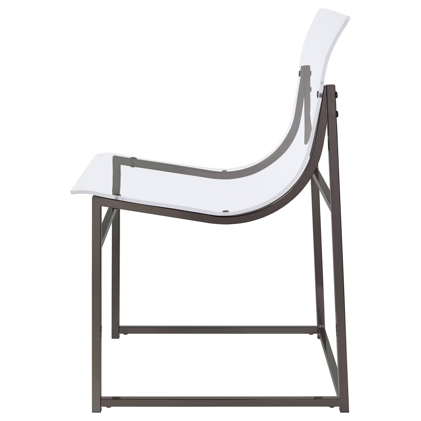 Coaster Furniture Adino 121142 Acrylic Dining Side Chair - Black Nickel IMAGE 5