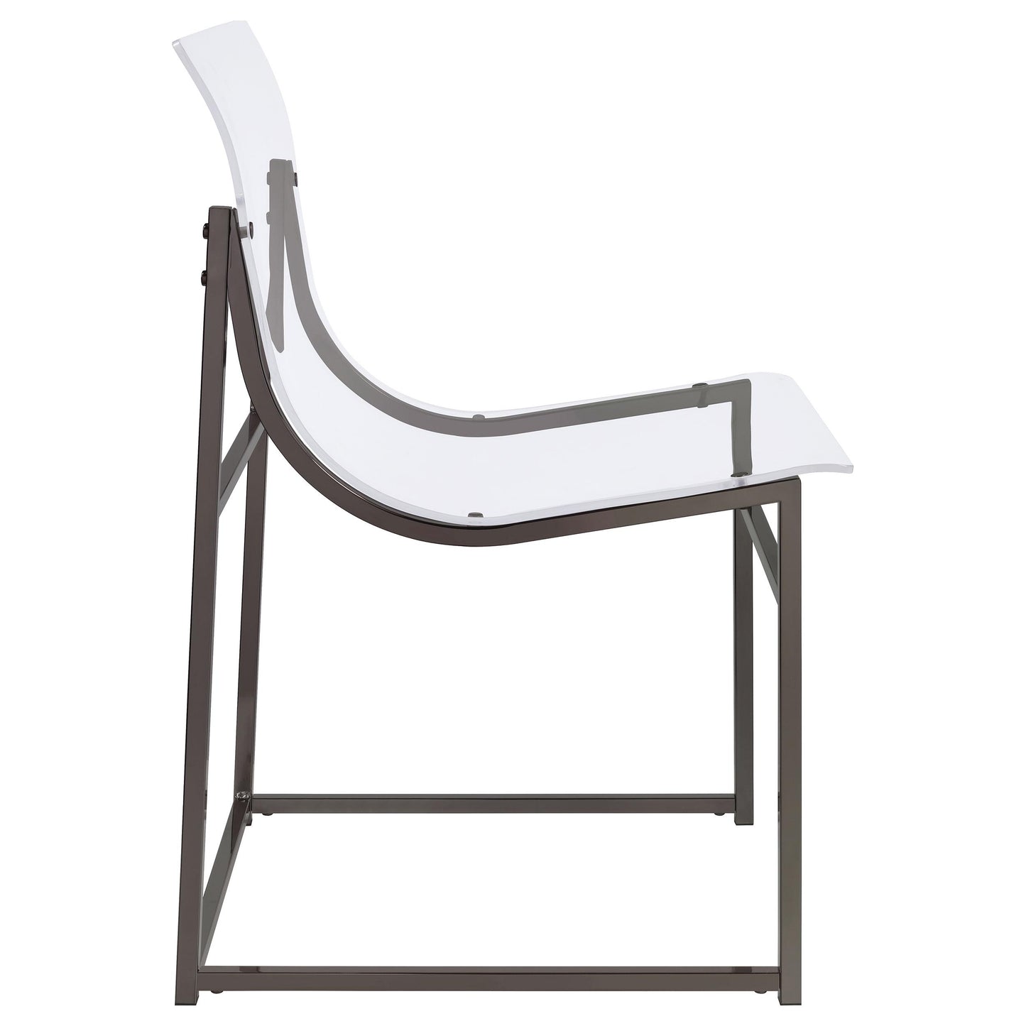 Coaster Furniture Adino 121142 Acrylic Dining Side Chair - Black Nickel IMAGE 9