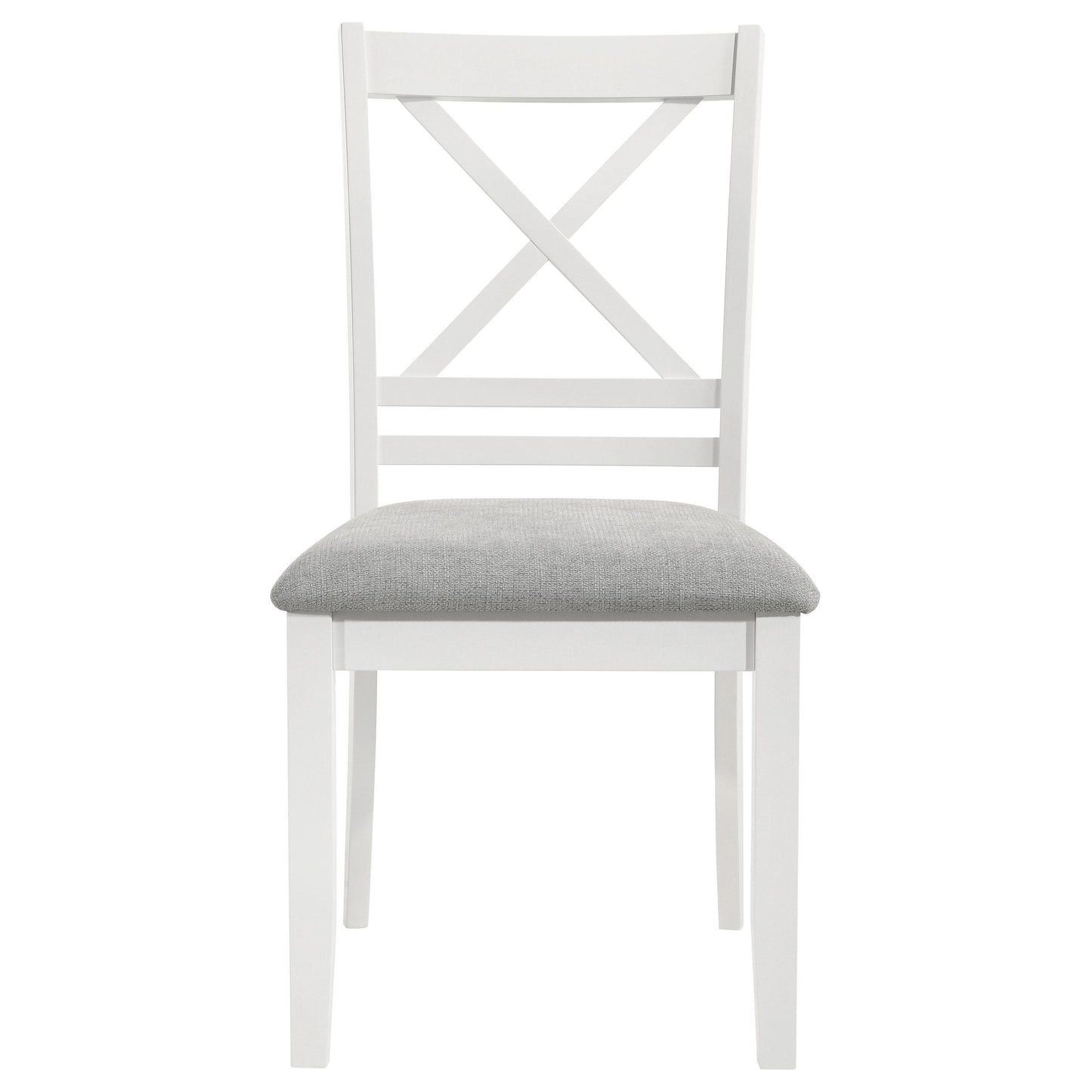Coaster Furniture Hollis 122242 Cross Back Wood Dining Side Chair - White IMAGE 3