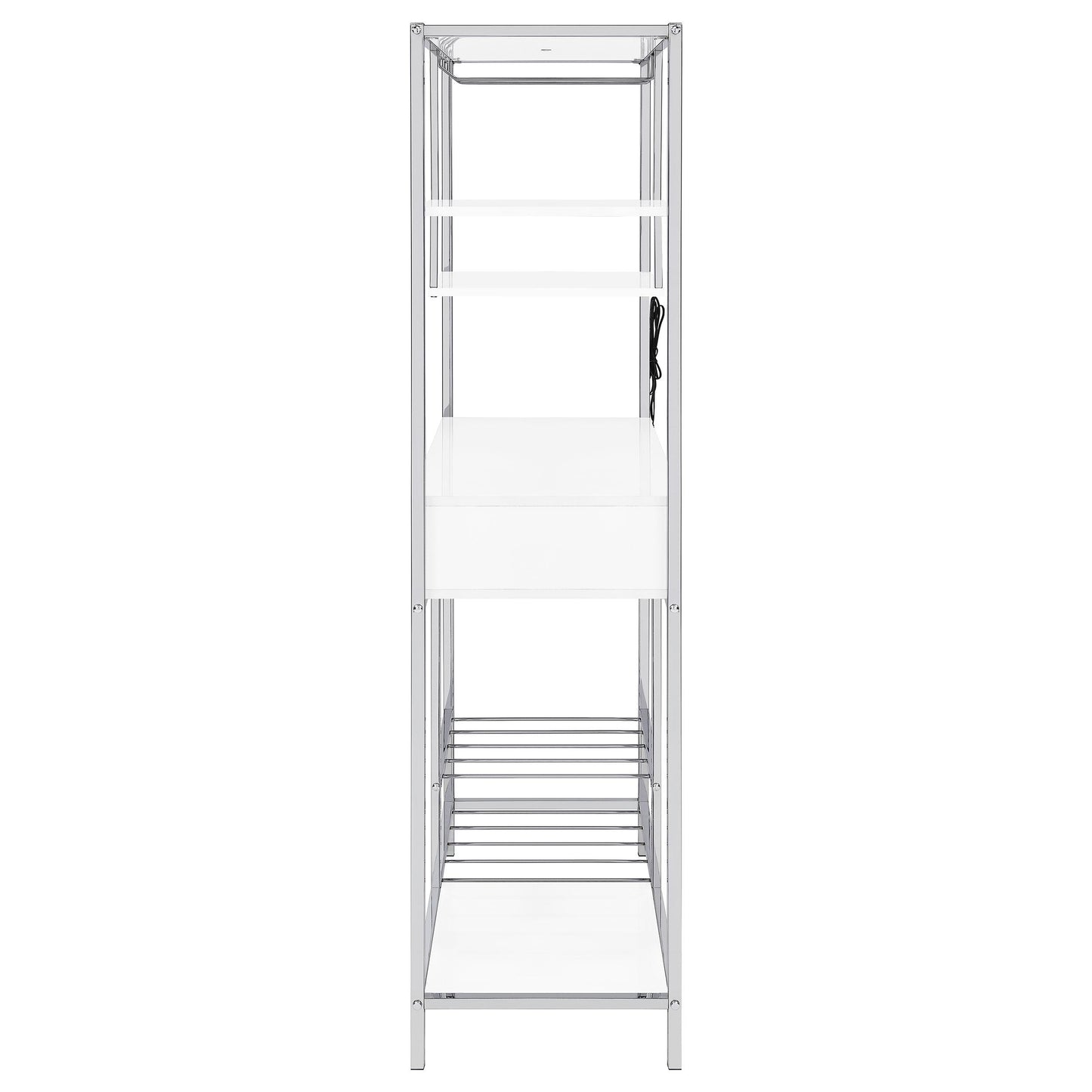 Coaster Furniture Figueroa 182034 5-shelf LED Wine Storage Bar Cabinet - White High Gloss IMAGE 6