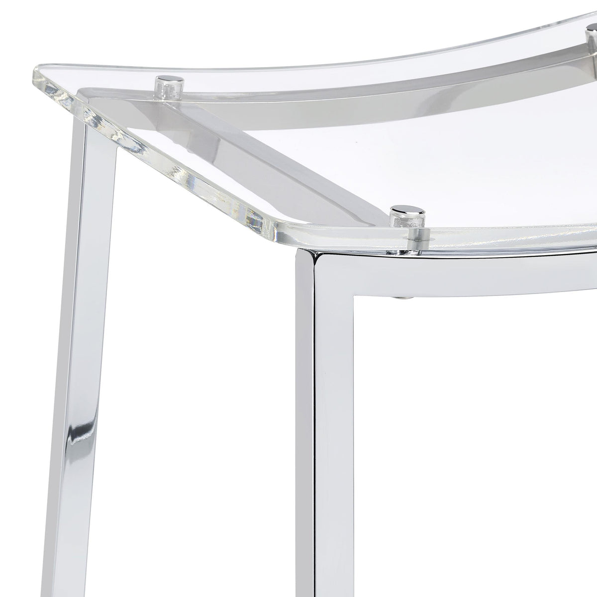 Coaster Furniture Jovani 182359 Acrylic Backless Bar Stool - Chrome IMAGE 9