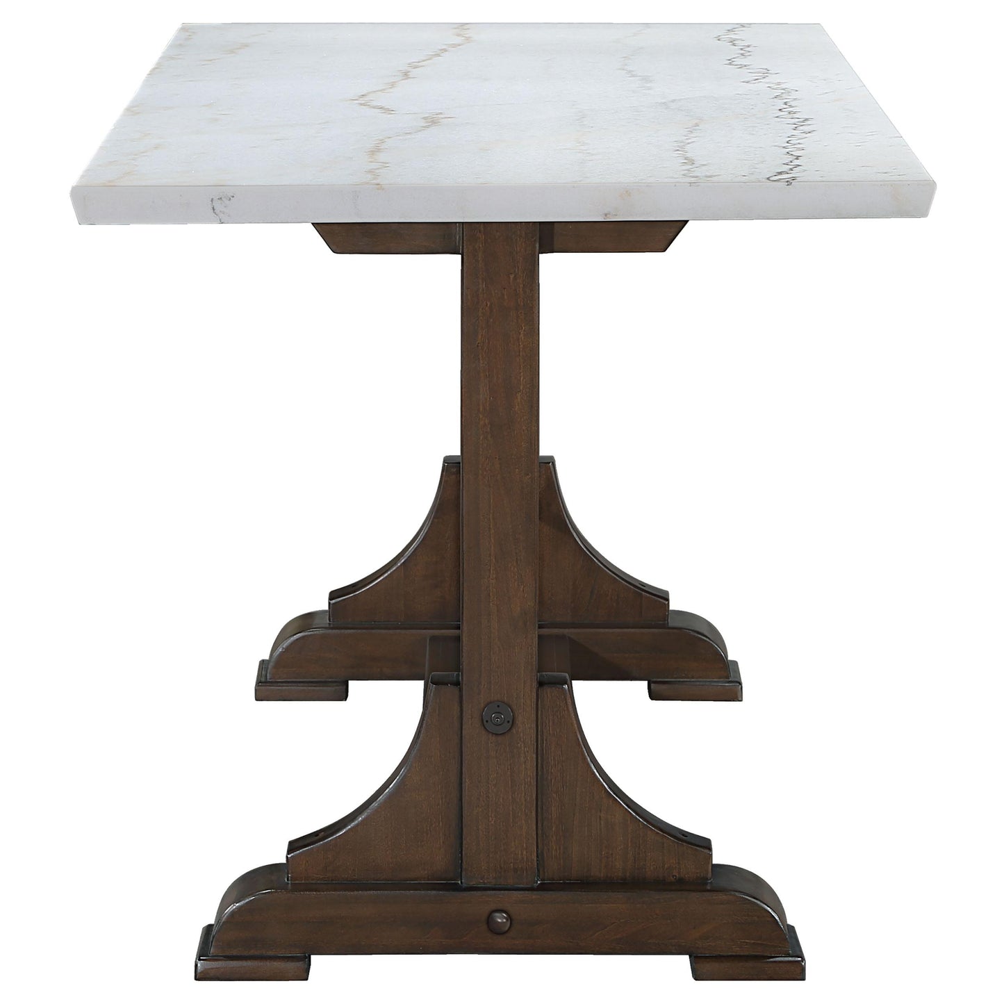 Coaster Furniture Aldrich 182438 66-inch Marble Top Counter Height Dining Table - White IMAGE 4
