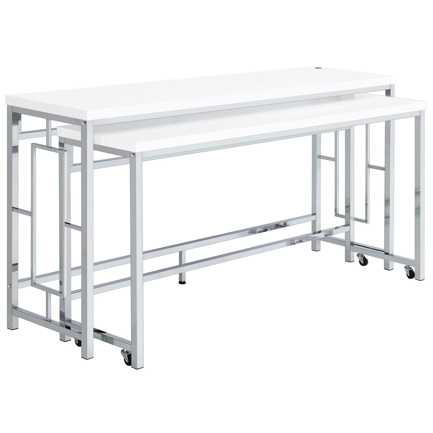 Coaster Furniture Jackson 182715 5-piece Multipurpose Counter Height Table Set - White IMAGE 3