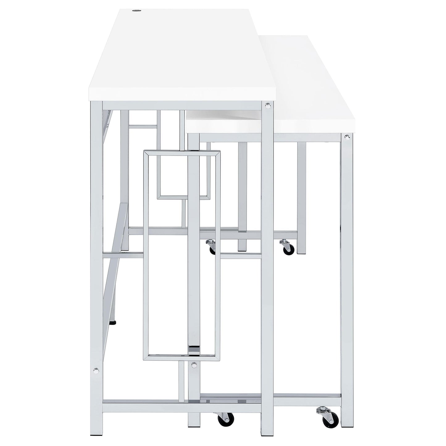 Coaster Furniture Jackson 182715 5-piece Multipurpose Counter Height Table Set - White IMAGE 9