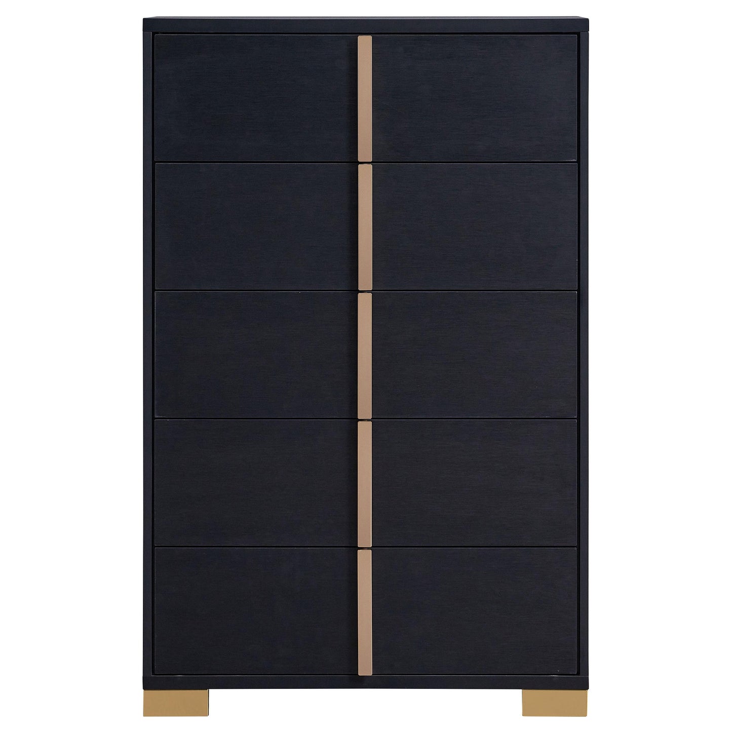 Coaster Furniture Marceline 222835 5-Drawer Bedroom Chest - Black IMAGE 3