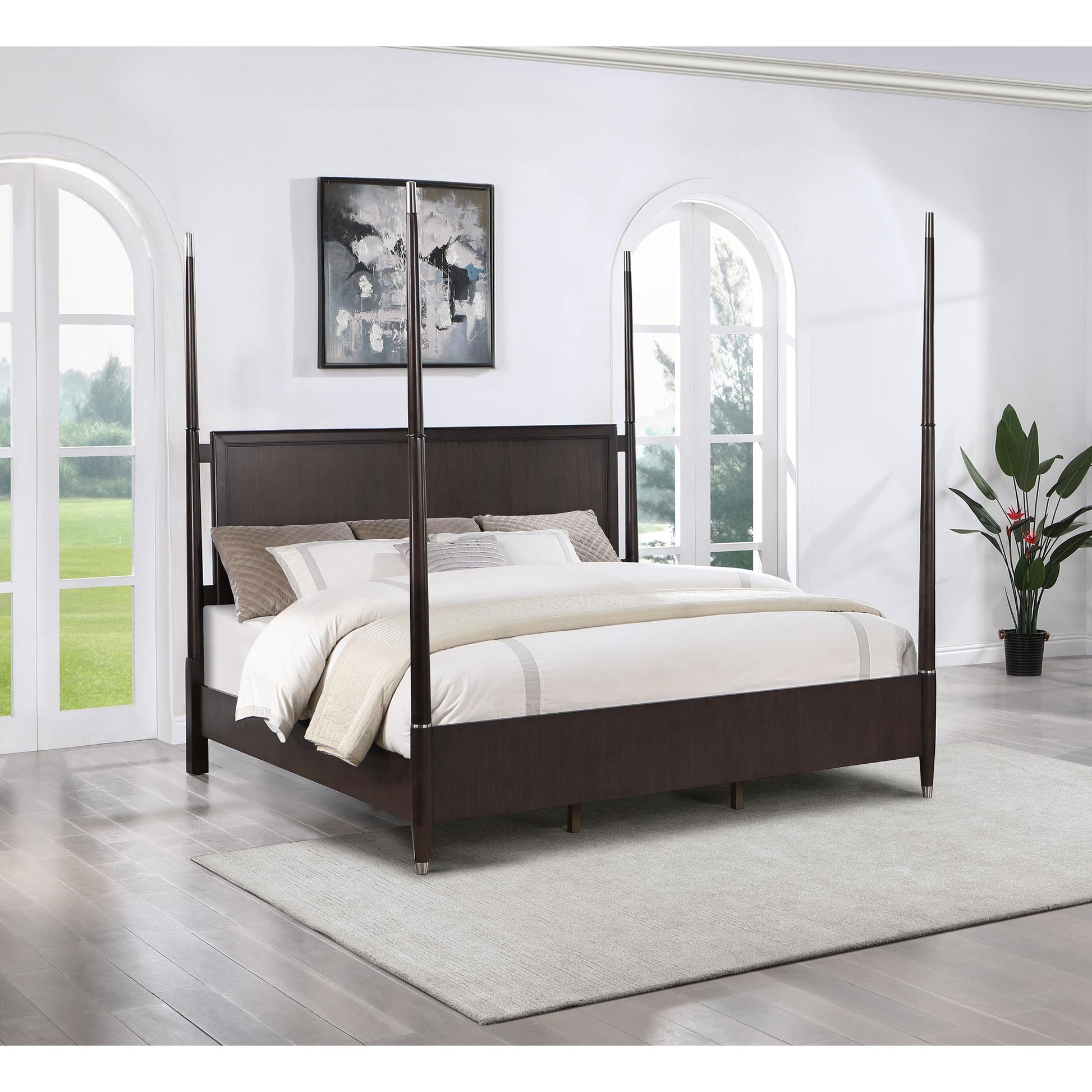 Coaster Furniture Emberlyn 223061Q Wood Queen Poster Bed - Brown IMAGE 2