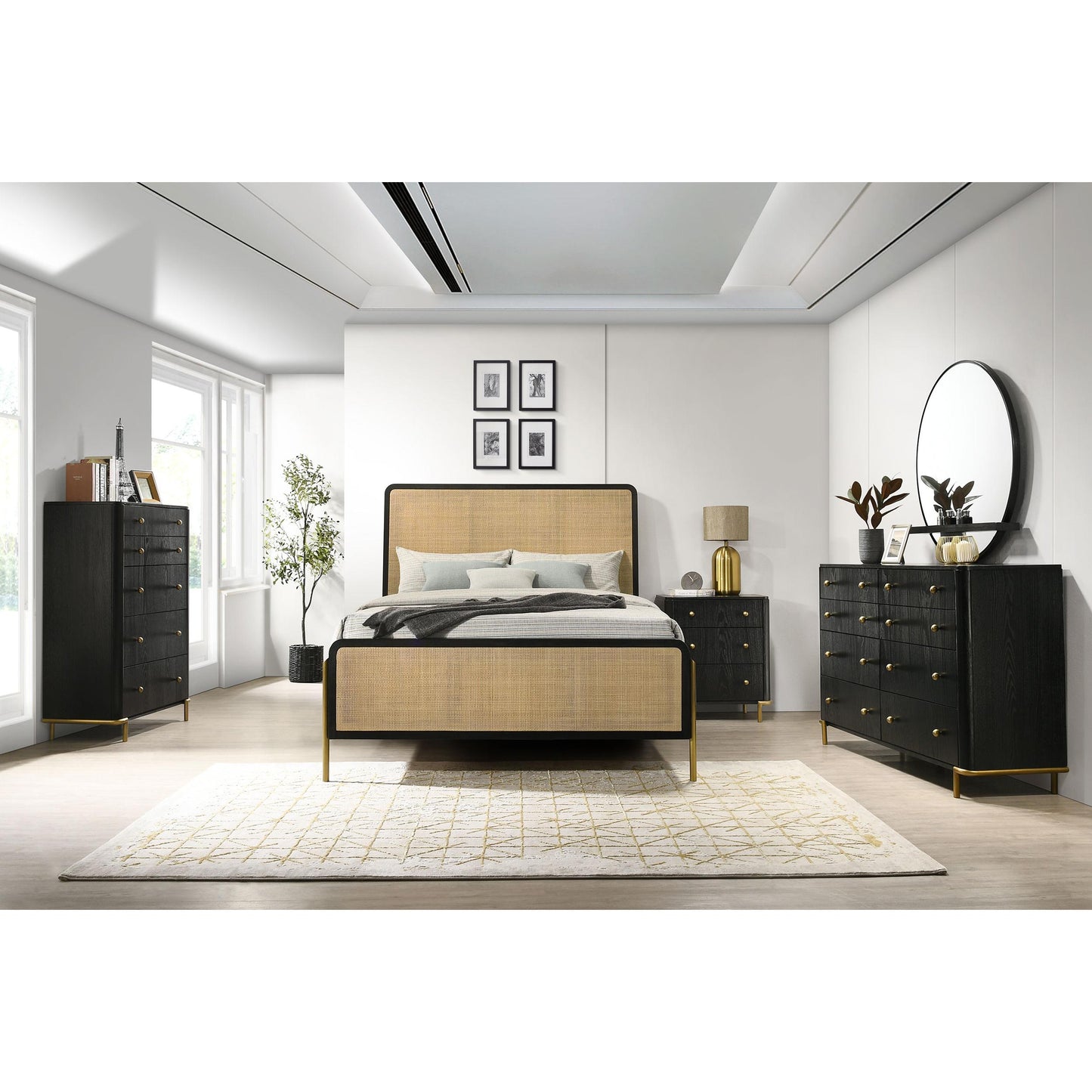 Coaster Furniture Arini 224334 Dresser Mirror - Black IMAGE 5