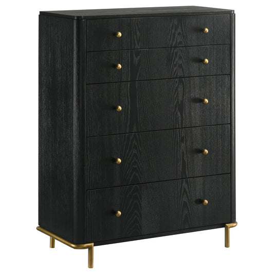Coaster Furniture Arini 224335 5-Drawer Bedroom Chest - Black IMAGE 1