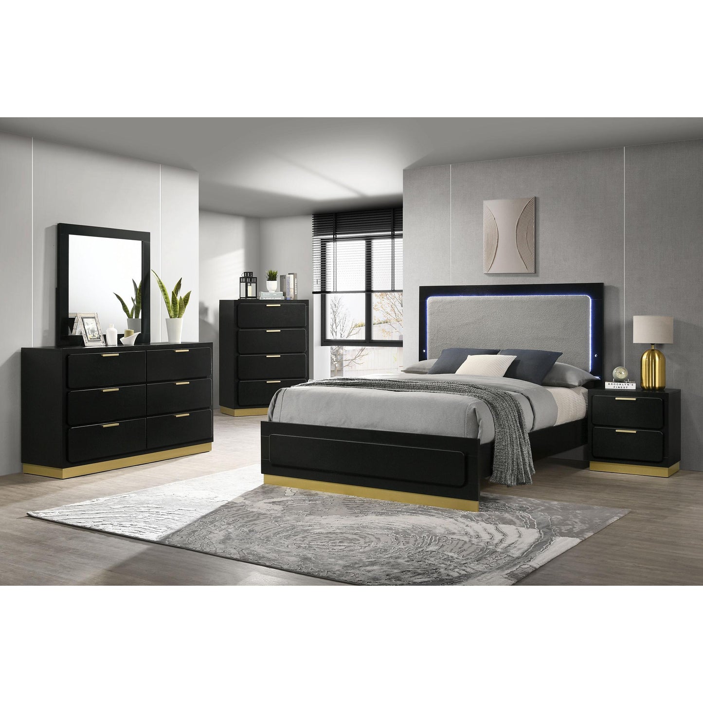 Coaster Furniture Caraway 224785 4-Drawer Bedroom Chest - Black IMAGE 10