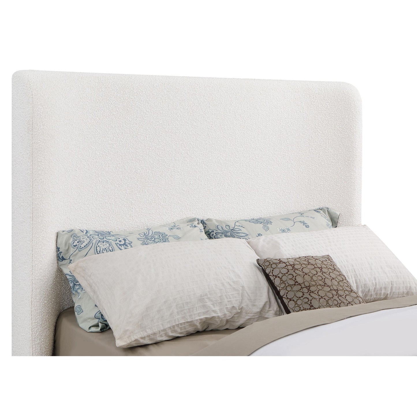 Coaster Furniture Nala 302046KE Upholstered Eastern King Sleigh Bed - Cream IMAGE 5