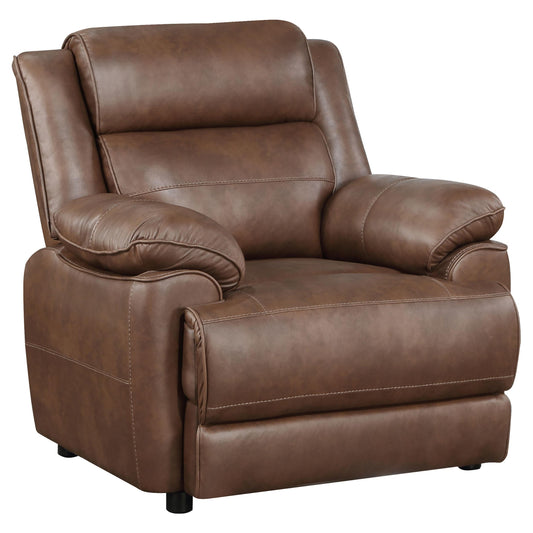 Coaster Furniture Ellington 508283 Upholstered Padded Arm Accent Chair - Dark Brown IMAGE 1