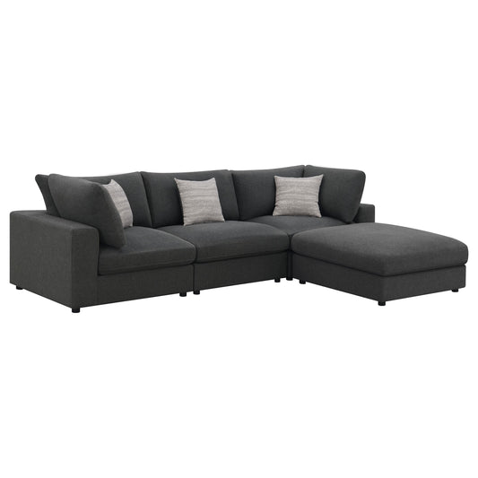 Coaster Furniture Serene 551324-SETB 4 pc Upholstered Modular Sectional - Charcoal IMAGE 1