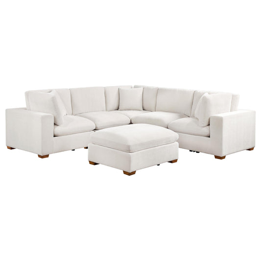 Coaster Furniture Lakeview 551461-SETA 5 pc Upholstered Modular Sectional Sofa - Ivory IMAGE 1