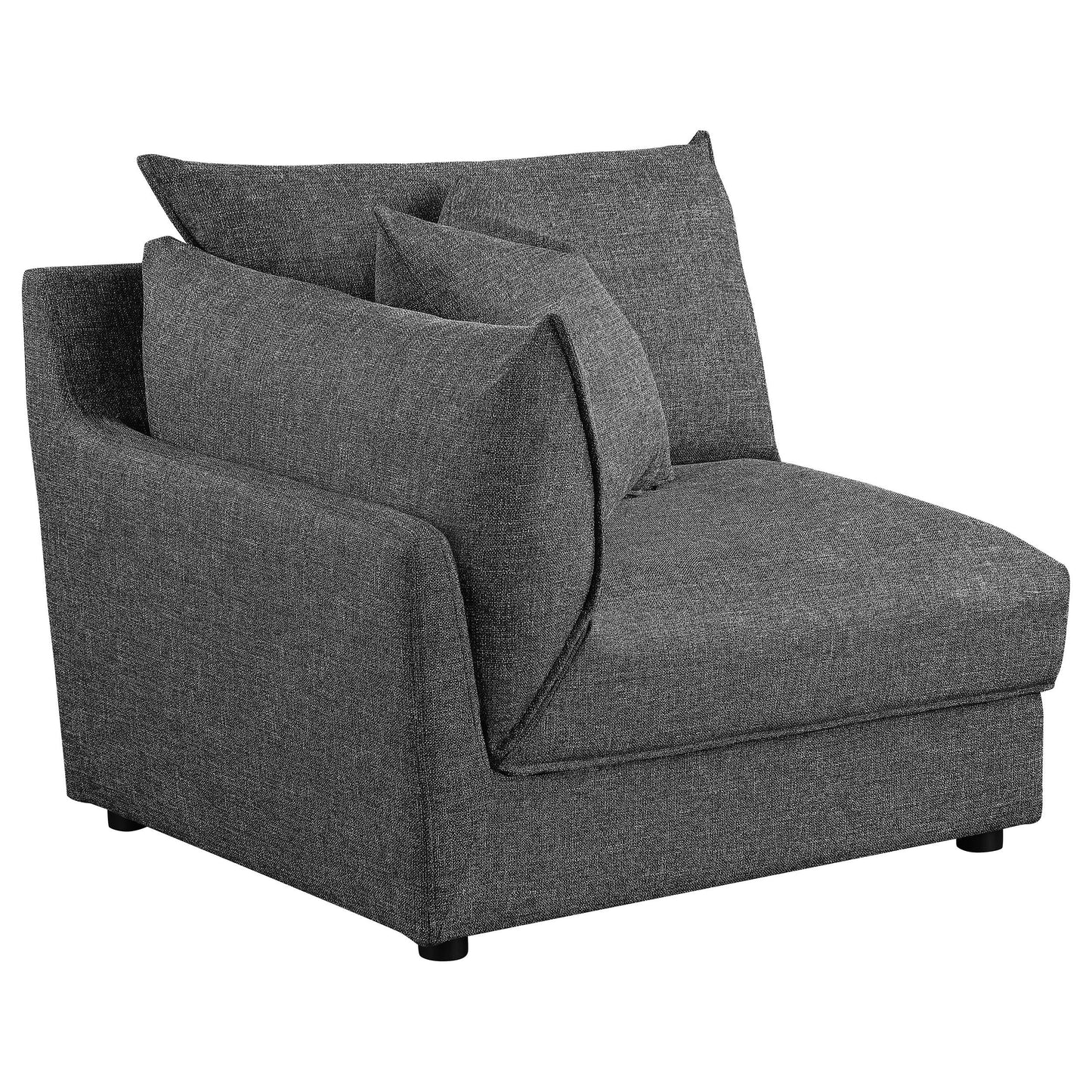 Coaster Furniture Sasha 551681-SET 6 pc Upholstered Modular Sectional - Barely Black IMAGE 9