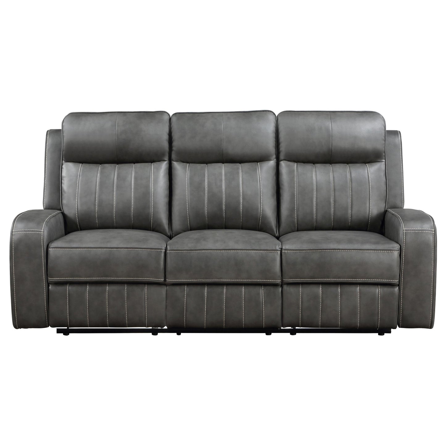 Coaster Furniture Raelynn 603191 Upholstered Track Arm Motion Sofa - Grey IMAGE 4