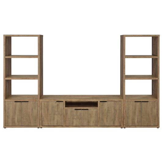 Coaster Furniture Tabby 701702-SET 3-Piece Entertainment Center With 60" TV Stand - Mango IMAGE 1