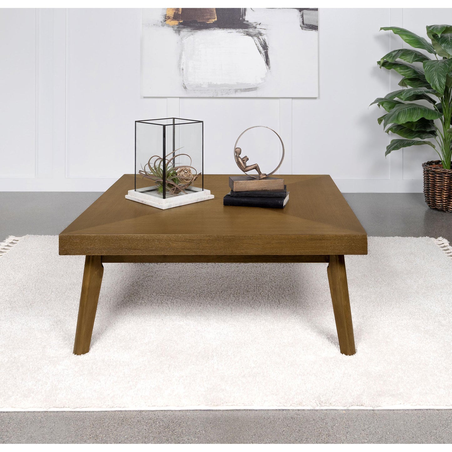 Coaster Furniture Westerly 707798 Square Wood Coffee Table - Walnut Brown IMAGE 2