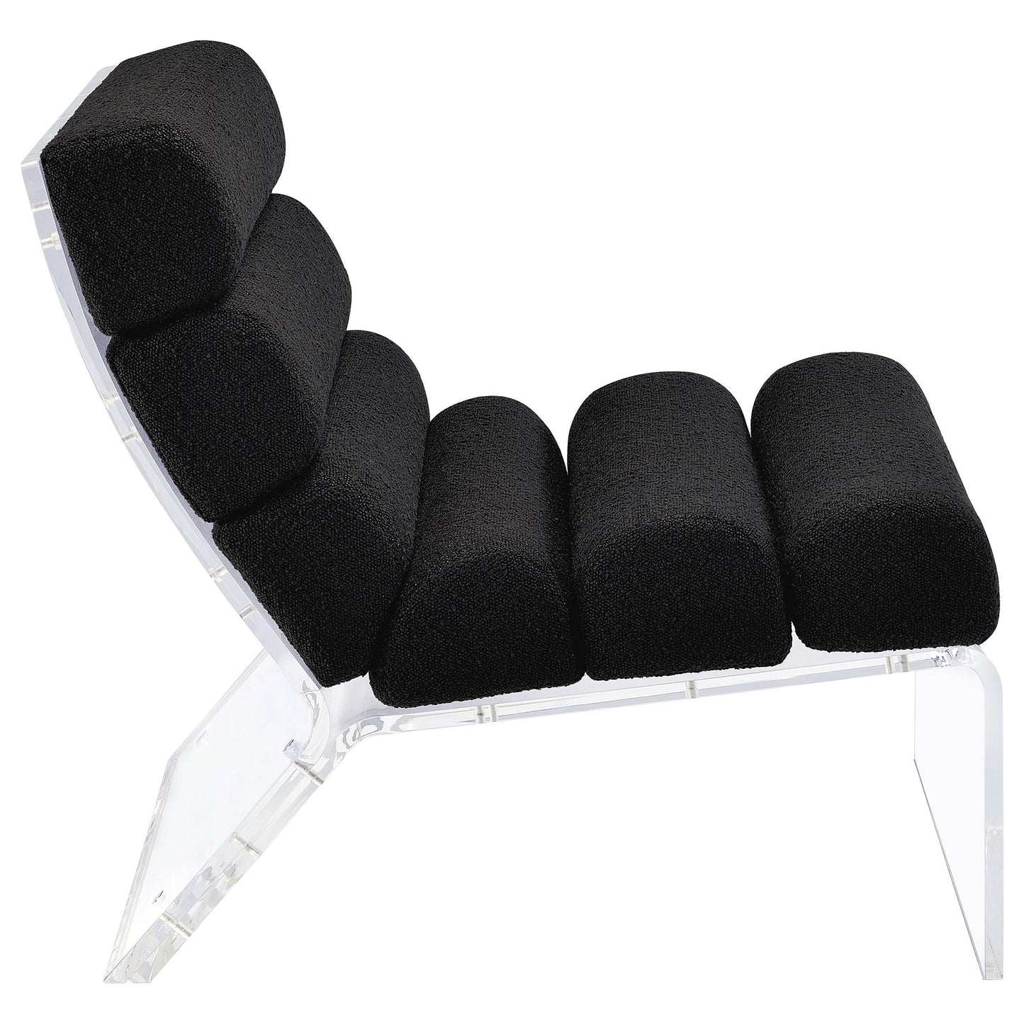 Coaster Furniture Serreta 903162 Boucle Upholstered Armless Acrylic Chair - Black IMAGE 9