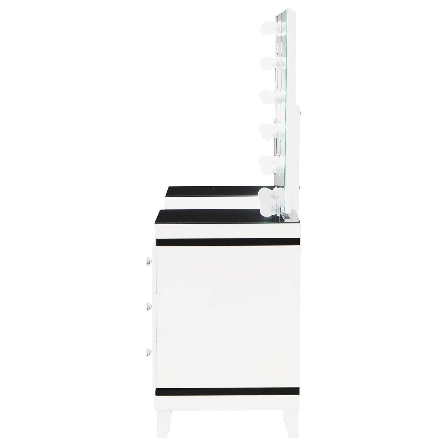 Coaster Furniture Talei 930244 6-Drawer Vanity Set with Lighting - Black and White IMAGE 6