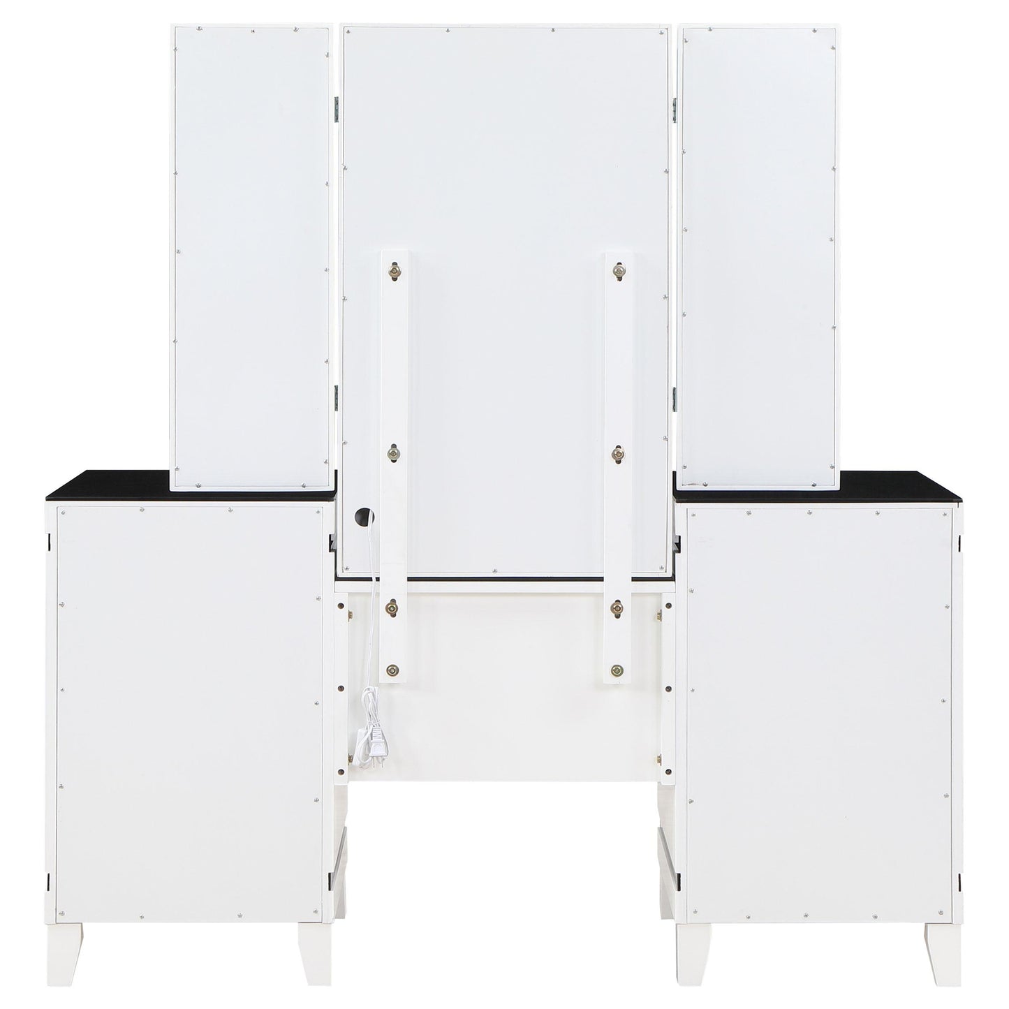Coaster Furniture Talei 930244 6-Drawer Vanity Set with Lighting - Black and White IMAGE 8