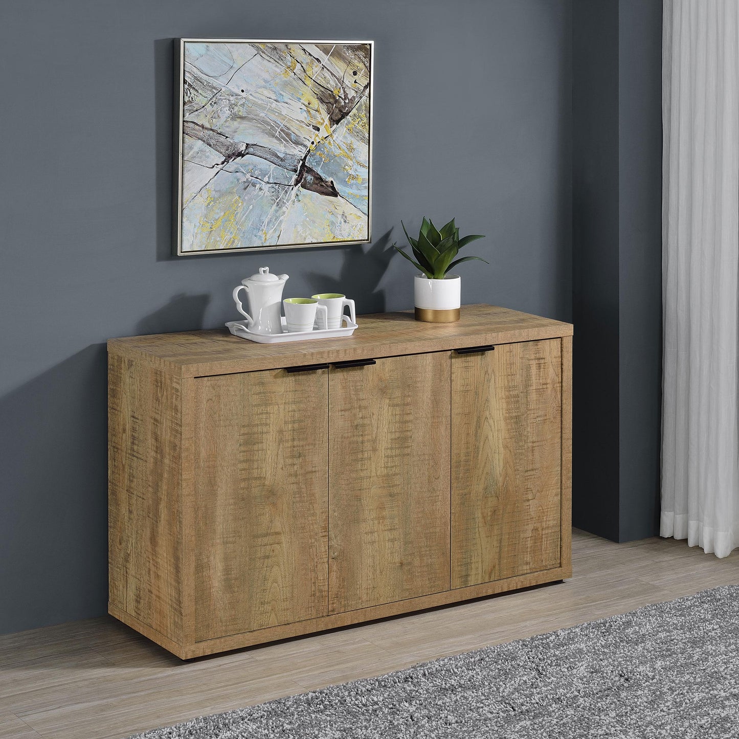 Coaster Furniture Pepita 950395 3-door Engineered Wood Accent Cabinet - Mango Brown IMAGE 2