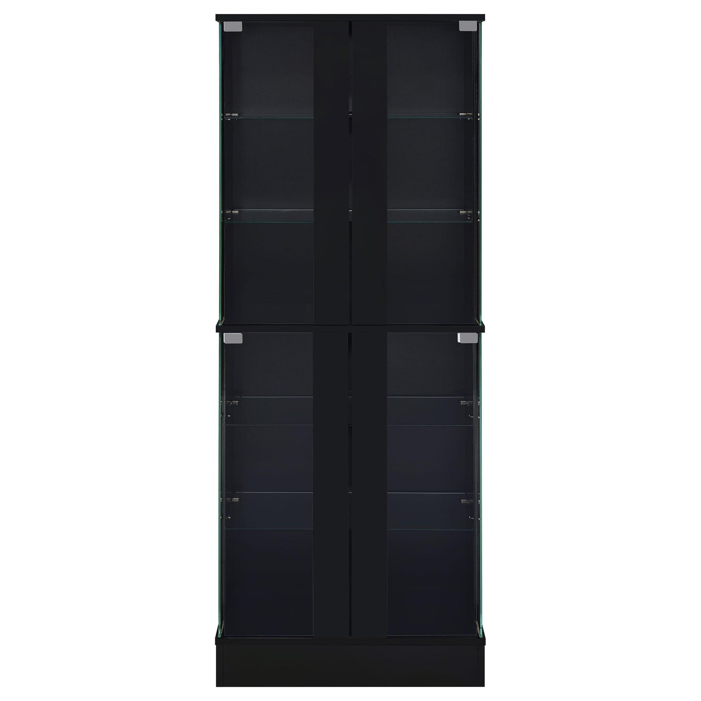 Coaster Furniture Cabra 950398 4-door LED Curio Display Cabinet - Black High Gloss IMAGE 6