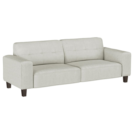 Coaster Furniture Deerhurst 509647 Upholstered Track Arm Tufted Sofa - Greige IMAGE 1