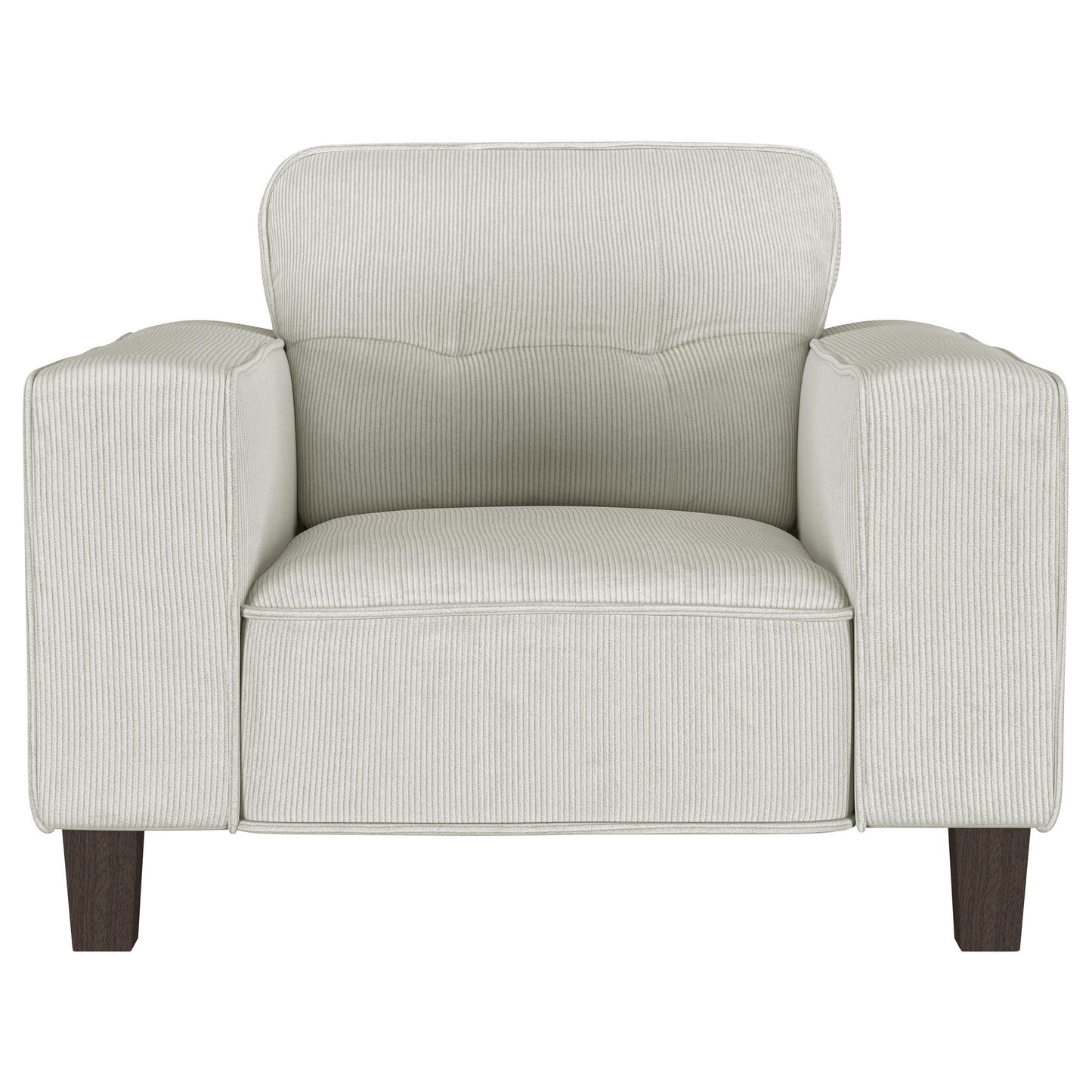 Coaster Furniture Deerhurst 509649 Upholstered Track Arm Tufted Accent Chair - Greige IMAGE 2
