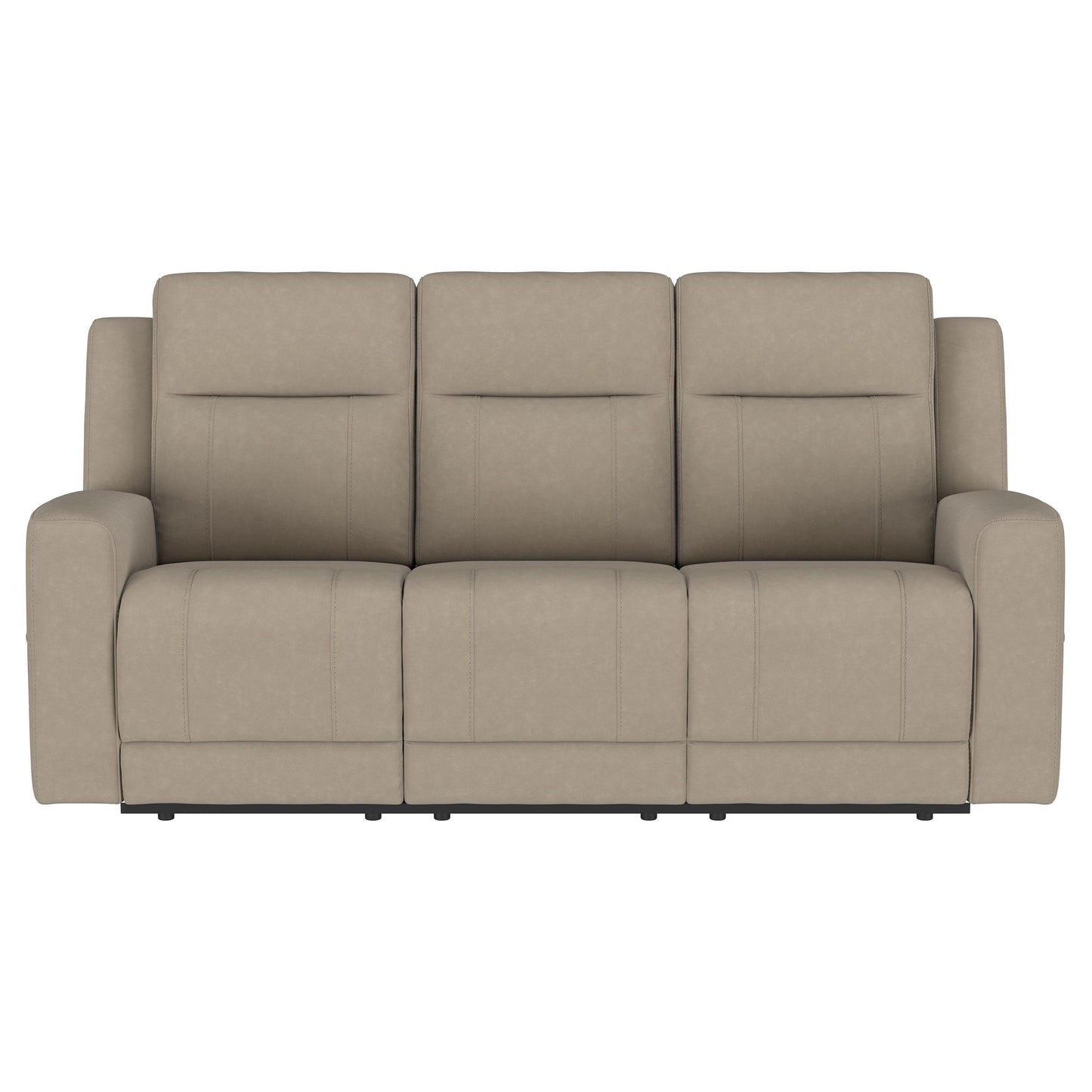 Coaster Furniture Brentwood 610281 Upholstered Motion Reclining Sofa - Taupe IMAGE 2