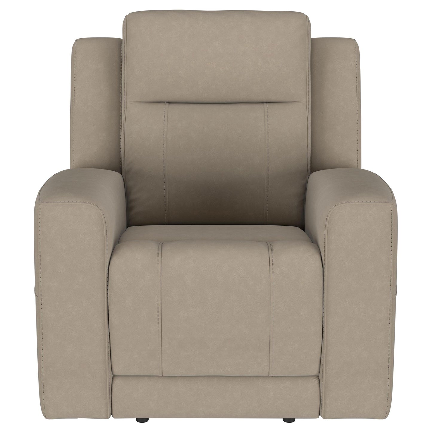 Coaster Furniture Brentwood 610283 Upholstered Recliner Chair - Taupe IMAGE 3