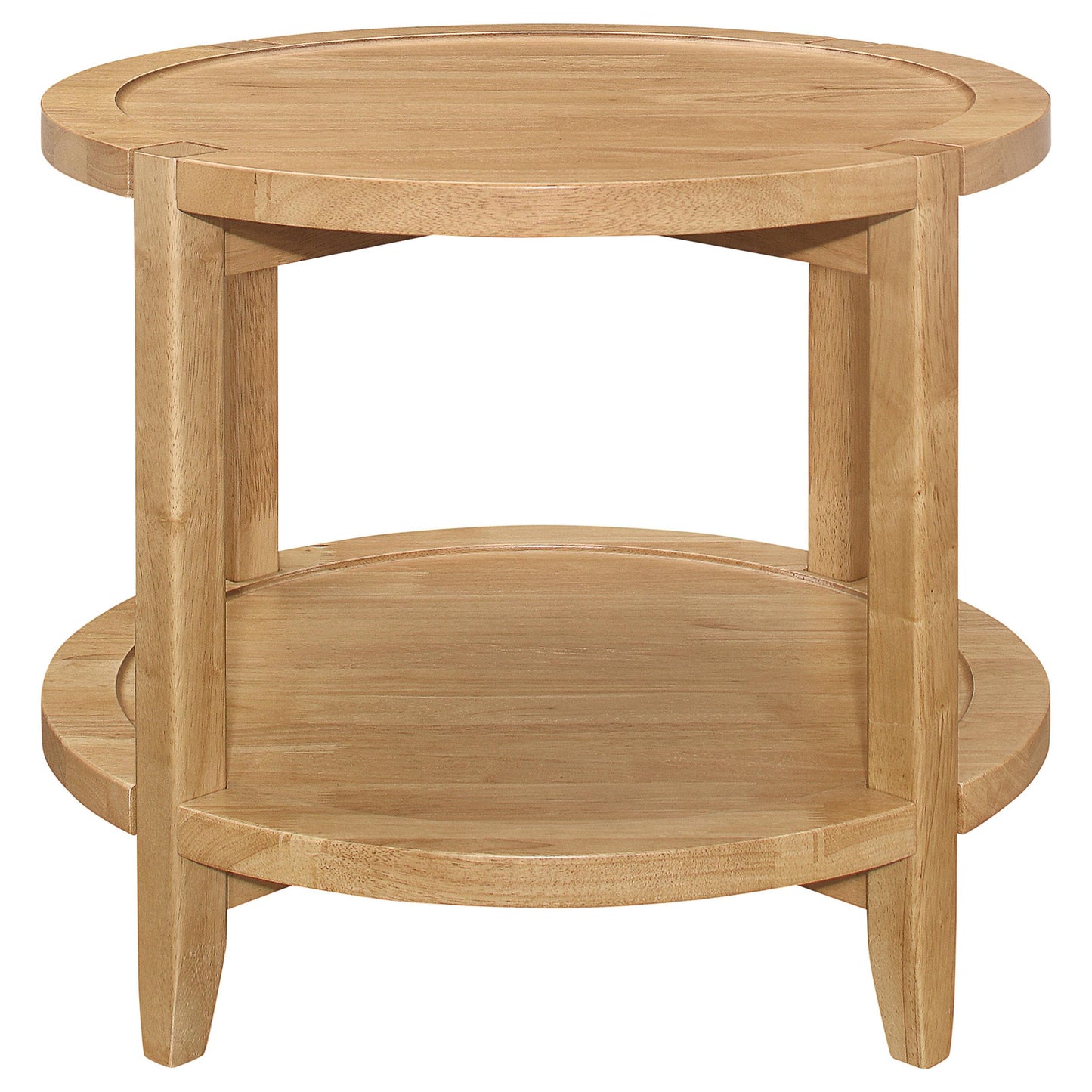 Coaster Furniture Camillo 709697 Round Solid Wood Side End Table - Maple Brown IMAGE 4