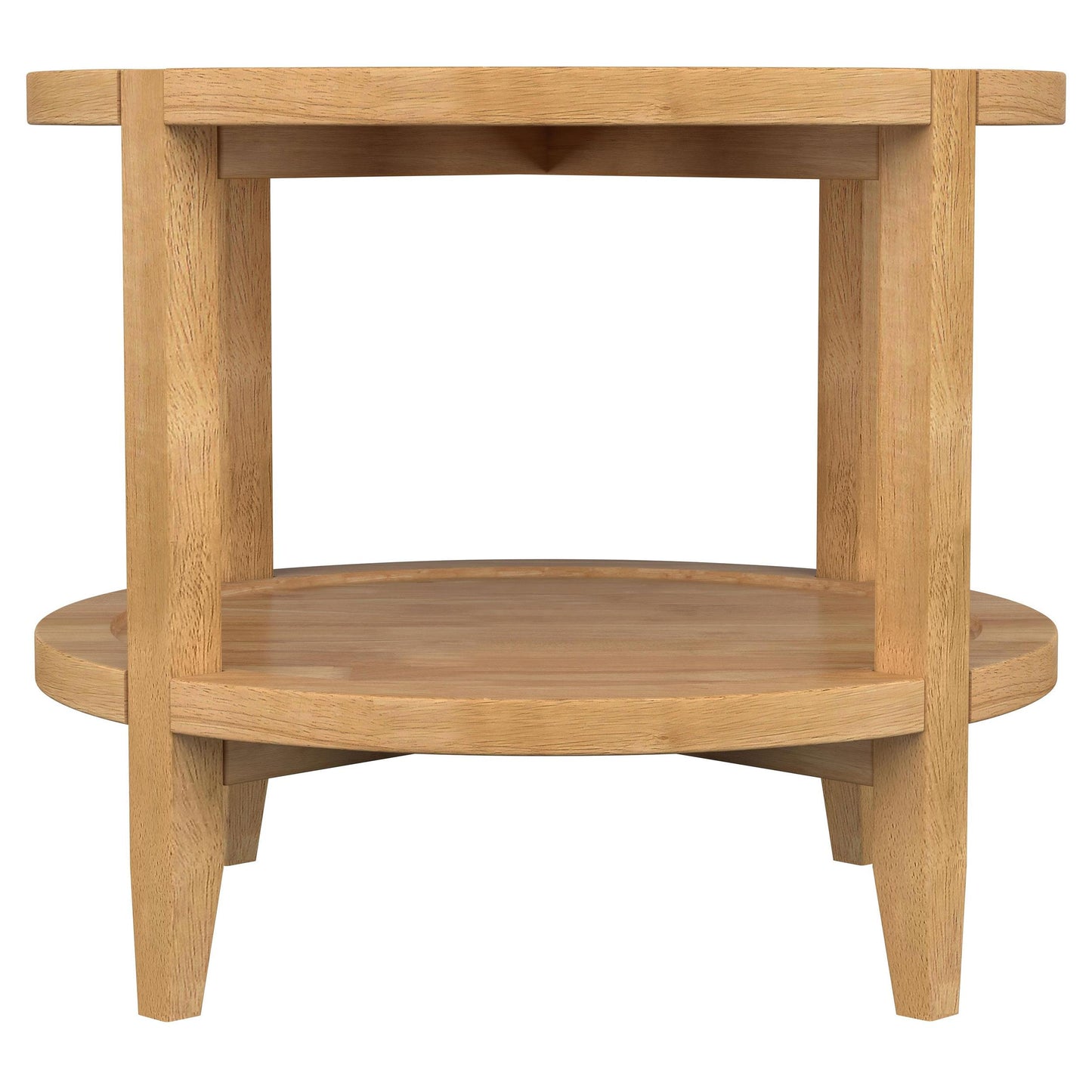 Coaster Furniture Camillo 709697 Round Solid Wood Side End Table - Maple Brown IMAGE 5